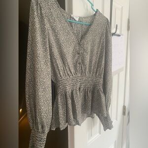 Sienna Sky Black and White Blouse